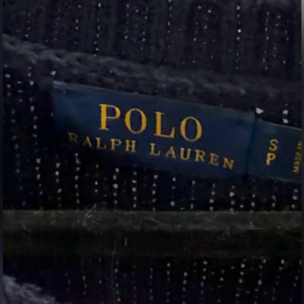 Vintage Polo Ralph Lauren Bear Sweater Navy Knit OG RL Polo Bear USA Flag - Picture 12 of 12